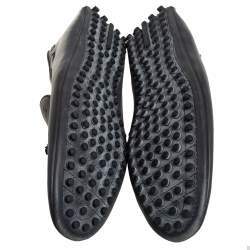 مملوكة مسبقًا Louis Vuitton Grey Leather Imola Tassel Slip On Loafers Size 42.5