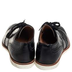 Pre Owned Louis Vuitton Black Brogue Leather Lace Up Derby Size 43
