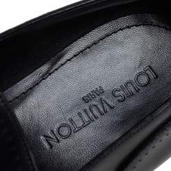 Pre Owned حذاء لوفرز لوي فيتون ميجور جلد أسود مقاس 45