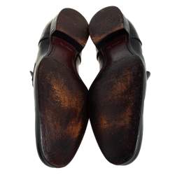 Pre Owned حذاء لوفرز لوي فيتون ميجور جلد أسود مقاس 45