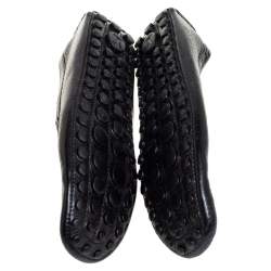 Louis Vuitton Black Leather Slip On Loafers Size 43.5