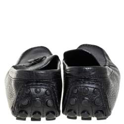 Louis Vuitton Black Leather Slip On Loafers Size 43.5
