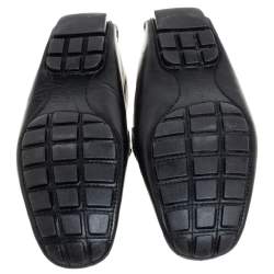 Louis Vuitton Black Leather Monte Carlo Loafers Size 43