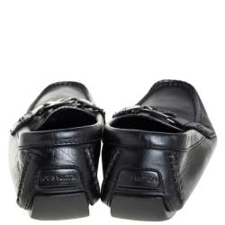 Louis Vuitton Black Leather Monte Carlo Loafers Size 43