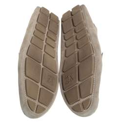 Pre Owned Louis Vuitton Beige Suede Penny Slip On Loafers Size 43