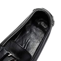 Louis Vuitton Black Leather Monte Carlo Slip on Loafer Size 44