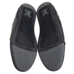 Pre Owned Louis Vuitton Black Leather Slalom Low Top Sneakers Size 42.5