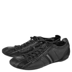 Louis Vuitton Black Nubuck And Leather Cosmos Low Top Sneakers Size 43.5