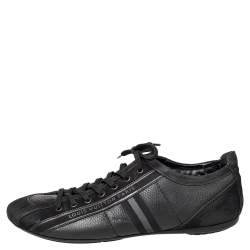 Louis Vuitton Black Nubuck And Leather Cosmos Low Top Sneakers Size 43.5