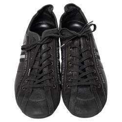 Louis Vuitton Black Nubuck And Leather Cosmos Low Top Sneakers Size 43.5