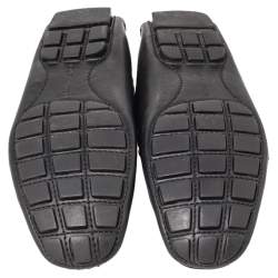 Louis Vuitton Black Leather Monte Carlo Slip On Loafers Size 41