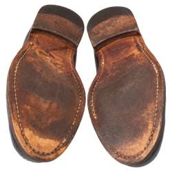 Pre Owned Louis Vuitton Black Leather Major Loafers Size 41