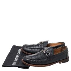 Pre Owned Louis Vuitton Black Leather Major Loafers Size 41