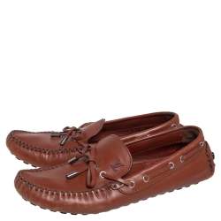 Pre Owned Louis Vuitton Brown Leather Arizona Loafers Size 43