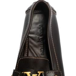 Pre Owned  حذاء لوفرز لوي فيتون مونت كارلو جلد بني مقاس 43