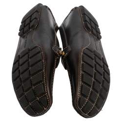 Pre Owned  حذاء لوفرز لوي فيتون مونت كارلو جلد بني مقاس 43