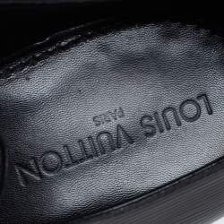 مملوكة مسبقًا حذاء ديربي لوي فيتون جلد إيبي وجلد أسود رباط علوي مقاس 45