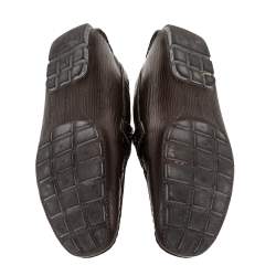 مملوكة مسبقًا حذاء لوفرز لوى فيتون سليب أون مونت كارلو جلد إيبى بنى داكن مقاس 41