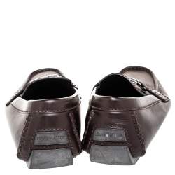 Pre Owned حذاء لوفرز لوى فيتون سليب أون مونت كارلو جلد بنى مقاس 41