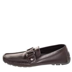 Pre Owned حذاء لوفرز لوى فيتون سليب أون مونت كارلو جلد بنى مقاس 41