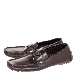 Pre Owned حذاء لوفرز لوى فيتون سليب أون مونت كارلو جلد بنى مقاس 41