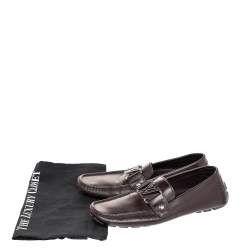 Pre Owned حذاء لوفرز لوى فيتون سليب أون مونت كارلو جلد بنى مقاس 41