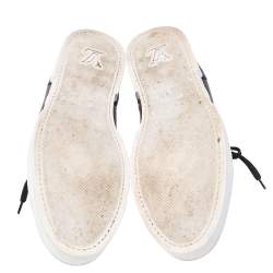 مملوكة مسبقًا Louis Vuitton Black Leather Concorde Low Top Sneakers Size 41.5