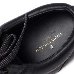 مملوكة مسبقًا Louis Vuitton Black Leather Concorde Low Top Sneakers Size 41.5