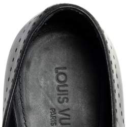 Pre Owned حذاء لوي فيتون ديربي جلد أسود برباط مقاس 41