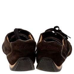 Louis Vuitton Brown Monogram Suede Low Top Sneakers Size 42