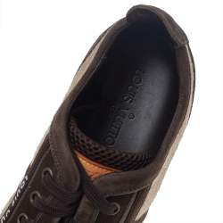 Louis Vuitton Brown/Beige Fabric, Leather, Mesh, and Suede Cosmos Low Top Sneakers Size 40