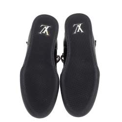 Pre Owned حذاء رياضي لوي فيتون جلد أسود بعنق مرتفع مقاس 45