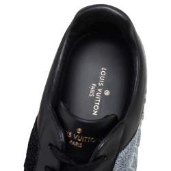 Pre Owned حذاء رياضي لوي فيتون لوكسمبورغ قماش تري رصاصي/أسود وجلد أسود مقاس 42.5