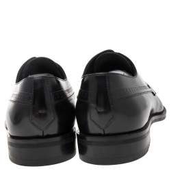 Pre Owned louis Vuitton Black  Leather Lace Up Oxford Size 43