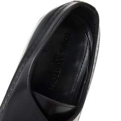 Pre Owned louis Vuitton Black  Leather Lace Up Oxford Size 43