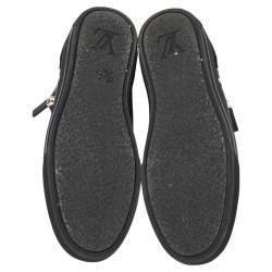 Pre Owned حذاء رياضي لوي فيتون سويدي ودامييه غرافايت أسود بسحاب عنق مرتفع مقاس 40.5