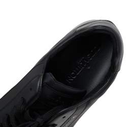 Louis Vuitton Black/Navy Blue Leather And Nylon Low Top Sneakers Size 43