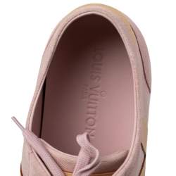 مملوكة مسبقًا Louis Vuitton Pink Canvas and Leather Low Top Sneakers Size 41.5