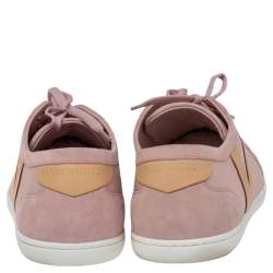 مملوكة مسبقًا Louis Vuitton Pink Canvas and Leather Low Top Sneakers Size 41.5