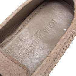 Pre Owned حذاء لوفرز لوي فيتون مونت كار لو جلد ثعبان بيج مقاس 43