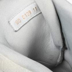 مملوكة مسبقًا Louis Vuitton White/Grey Leather LV Trainer High Top Sneakers Size 45