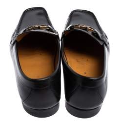 Pre Owned حذاء لوفرز لوي فيتون مونتياغن جلد أسود مقاس 40.5