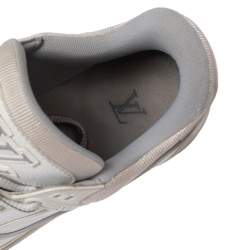 Pre Owned حذاء رياضي لوي فيتون ترينر LV جلد وقماش مرن أبيض مقاس 43