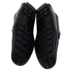 مملوكة مسبقًا Louis Vuitton Black Leather Monte Carlo Slip On Loafers Size 42