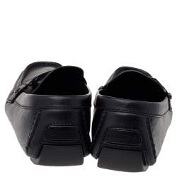 مملوكة مسبقًا Louis Vuitton Black Leather Monte Carlo Slip On Loafers Size 42