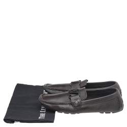 Pre Owned حذاء لوفرز لوي فيتون سليب أون مونت كارلو جلد بني داكن مقاس 41.5