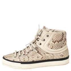 Louis Vuitton Beige/Brown Python Low Top Sneakers Size 41 Louis Vuitton