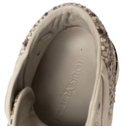 Louis Vuitton Beige/Brown Python Leather Sprinter High Top Sneakers Size 40