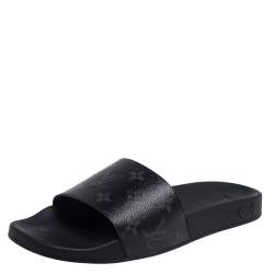 LOUIS VUITTON LV WATERFRONT MULE SLIDES MONOGRAM ECLIPSE Size Men UK 6