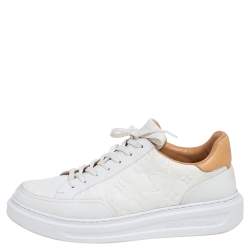 Louis Vuitton White/Brown Leather Beverly Hills Sneakers Size 41 Louis  Vuitton
